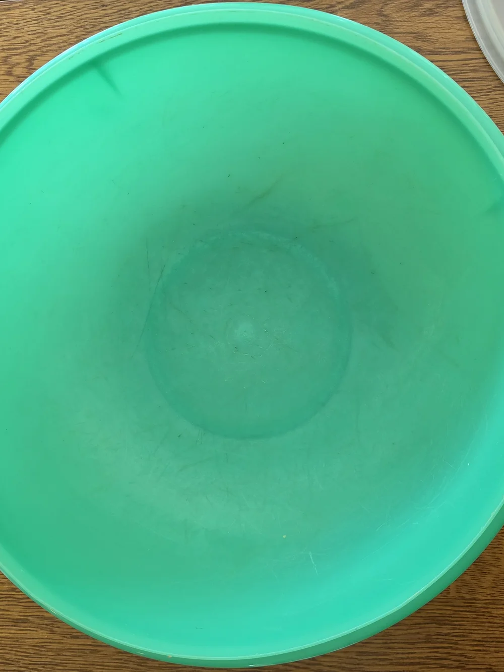 Vtg Tupperware Large Green Plastic Bowl with Lid